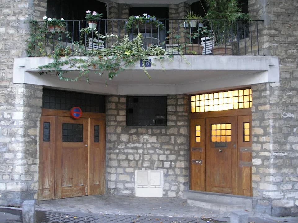 Tristan Tzara - View of the house of Tristan Tzara in Paris, 15 Avenue Junot in Paris 18th arrondisement. Constructed by the Austrian architect Adolf Loos in 1926.
