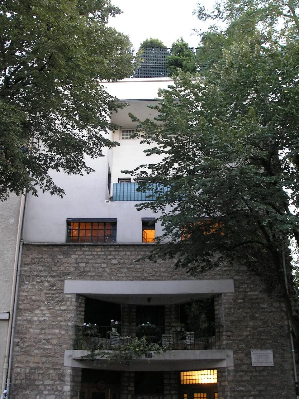 Tristan Tzara - View of the house of Tristan Tzara in Paris, 15 Avenue Junot in Paris 18th arrondisement. Constructed by the Austrian architect Adolf Loos in 1926.