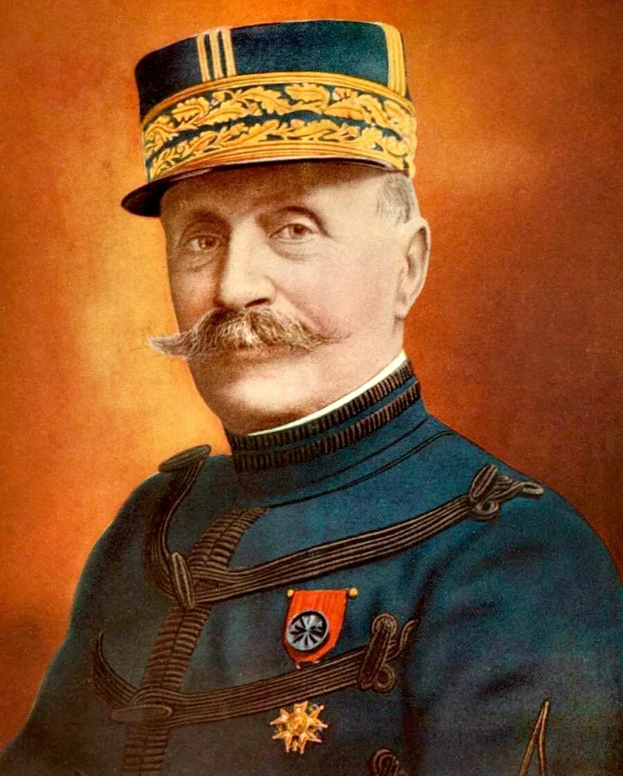 Ferdinand Foch - Hand-colored photograph of French General Ferdinand Foch