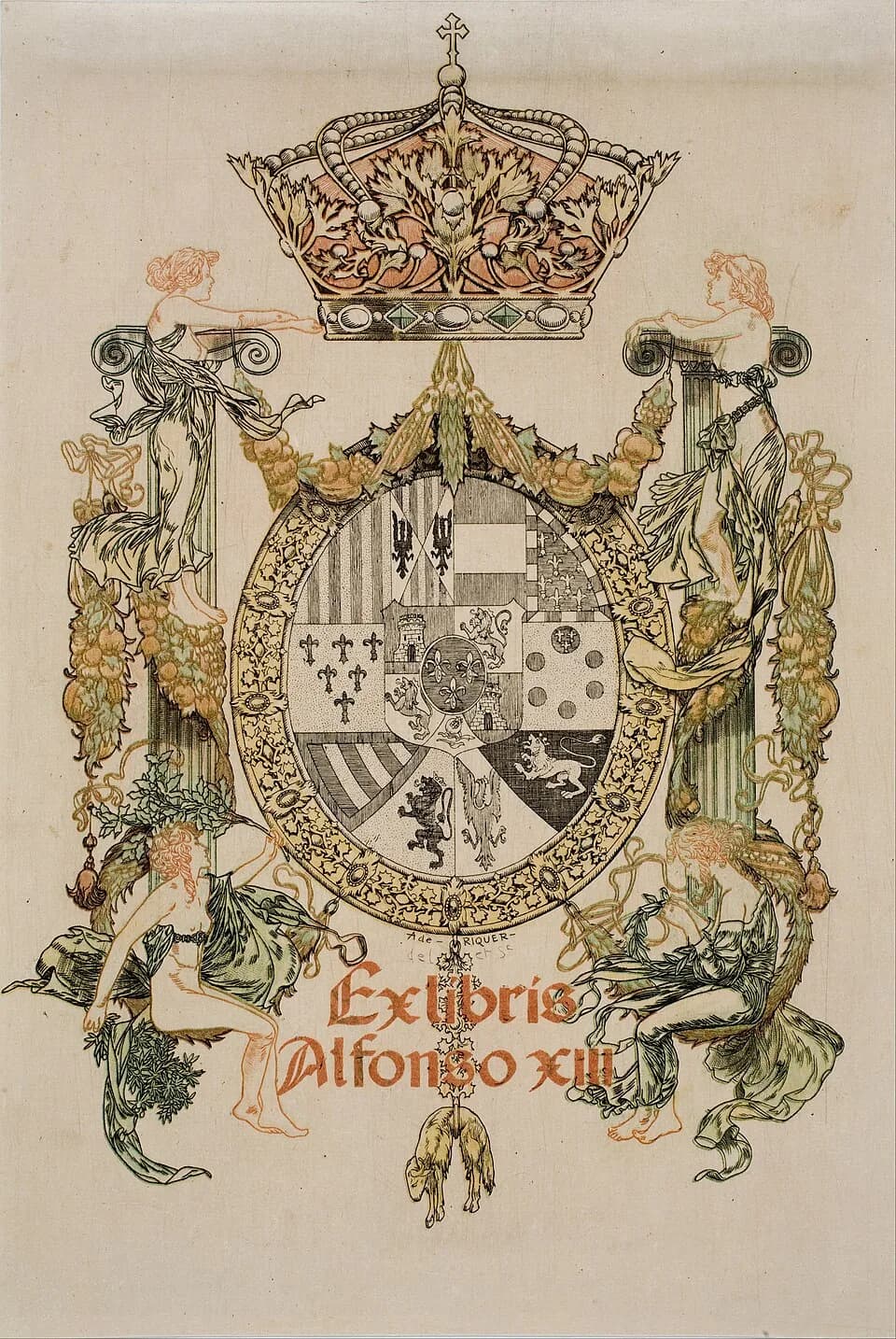 Alfonso XIII - Alexandre de Riquer - Book-plate of Alfons XIII - Google Art Project.jpg