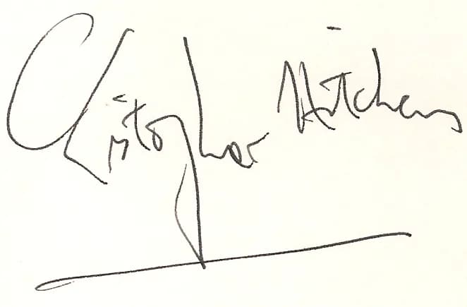 Christopher Hitchens - Christopher Hitchens Signature as found in a signed copy of 'The Monarchy'.