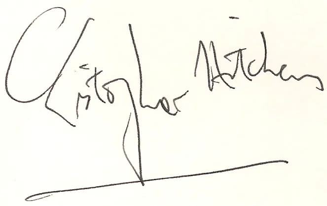 Christopher Hitchens - Hitchens signature as found in 'The Monarchy'.
