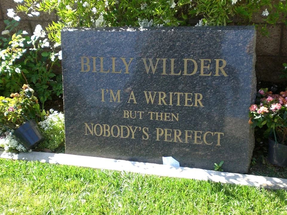 Billy Wilder - Director Billy Wilder's grave at Westwood Memorial. Among the movies he directed was "Some Like It Hot" with Jack Lemmon and Marilyn Monroe, who are buried nearby.