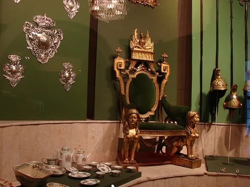 Pedro II of Brazil - The Imperial throne of Pedro II of Brazil - National Historical Museum, Brazil.