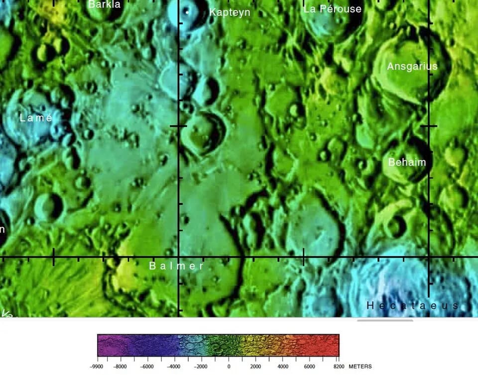 Charles Glover Barkla - Part of the USGS near side lunar chart.