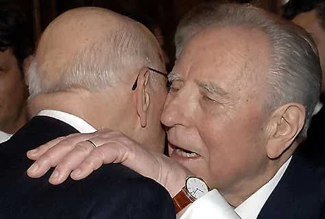 Carlo Azeglio Ciampi - Giorgio Napolitano with former President Carlo Azeglio Ciampi