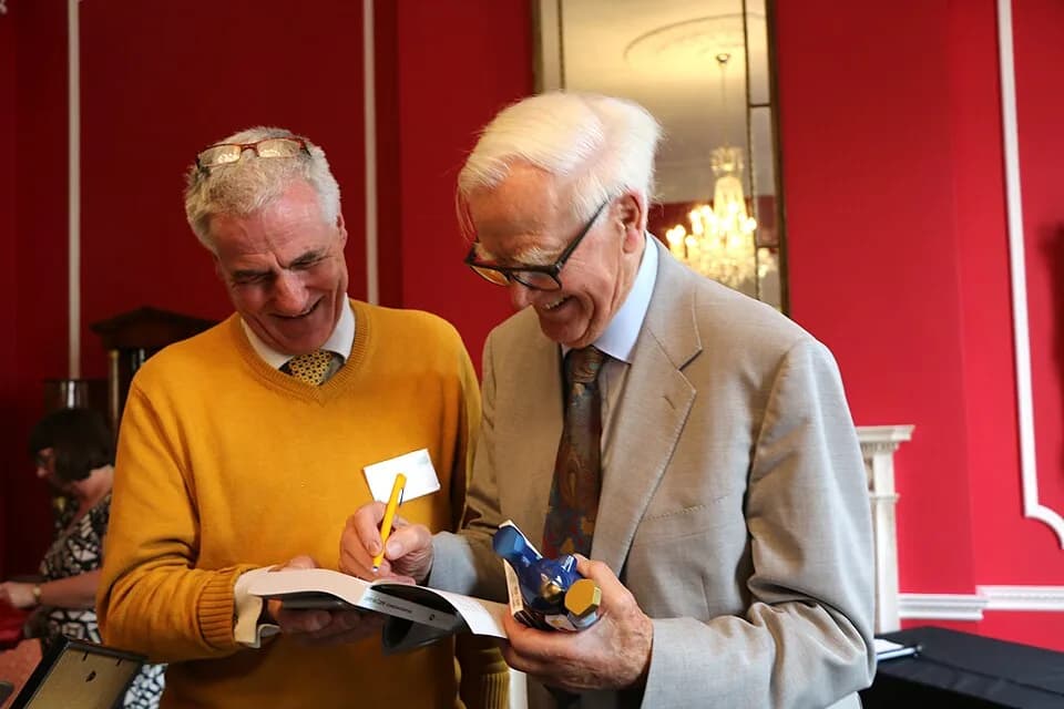 John le Carré - John le Carré signing books after the ceremony