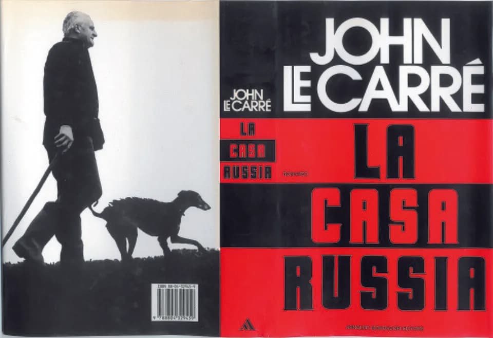 John le Carré - Copertina dell'edizione italiana del romanzo di John Le Carré La Casa Russia (1989).