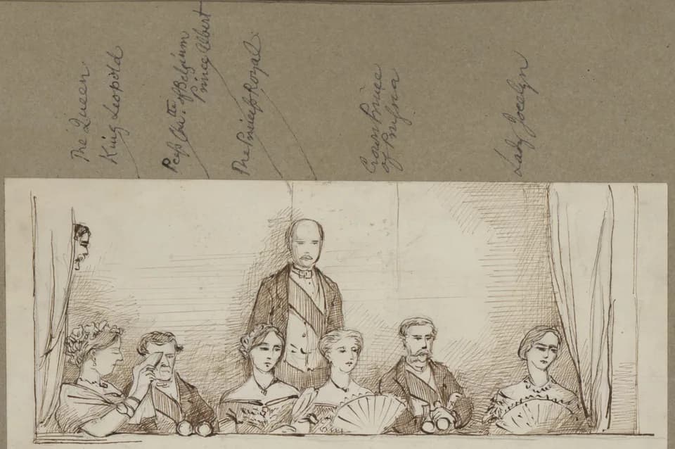 Leopold I of Belgium - Examples of artwork on a variety of subjects and in a variety of styles by Francis Elizabeth Wynne from a sketchbook (ca. 420 drawings): mixed media, including watercolour, wash