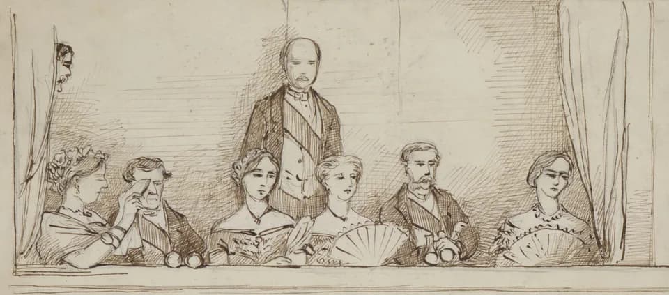 Leopold I of Belgium - (Left to Right) Queen Victoria,Leopold I of Belgium, Princess Charlotte of Belgium, Prince Albert (standing), Victoria Princess Royal, Friedrich Crown Prince of Prussia, Lady Fr