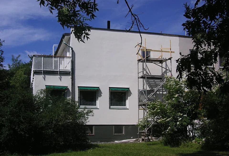Gunnar Myrdal - Alva och Gunnar Myrdals villa i Bromma, Stockholm. Arkitekt Sven Markelius