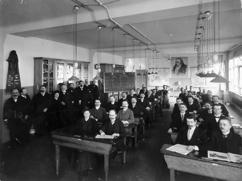 Friedrich Ebert - Besuch des Parteivorstandes bei der Reichsparteischule der SPD 1907