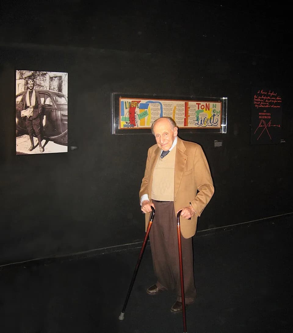Paul Éluard - French poet Georges-Emmanuel Clancier at the opening of the exhibition "Pierre Seghers, poésie la vie entière", Paris July 2011