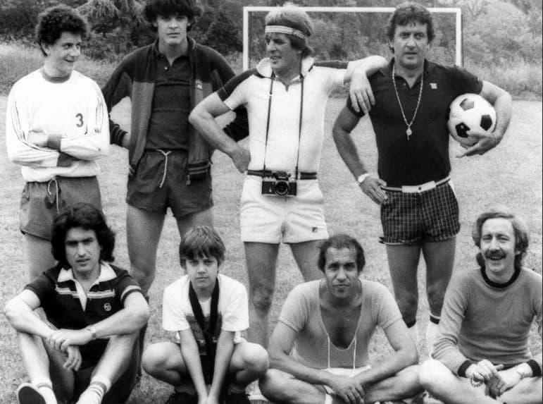 Toto Cutugno - Memo Dittongo con alcuni amici tra cui Adriano Celentano, con il figlio Giacomo, Toto Cutugno, Cristiano Minellono e Memo Dittongo