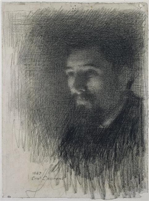 Georges Seurat - Portrait de Georges Seurat, dessin, 39x29 cm, Louvre, Paris