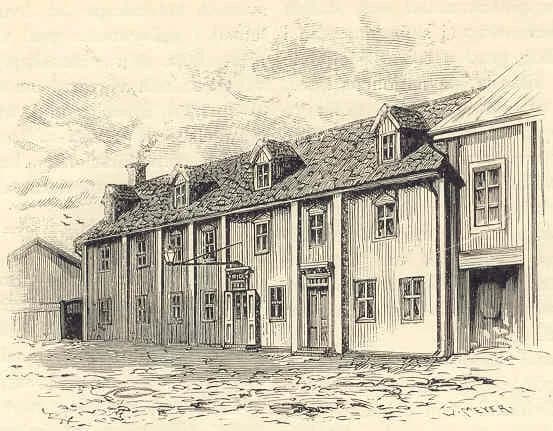 Carl Wilhelm Scheele - House of Carl Wilhelm Scheele in Köping, Sweden. From Swedish periodical "Ord och Bild" 1892.