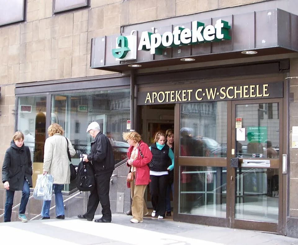 Carl Wilhelm Scheele - CW Scheele pharmacy on Klarabergsgatan 64 in Stockholm, Sweden