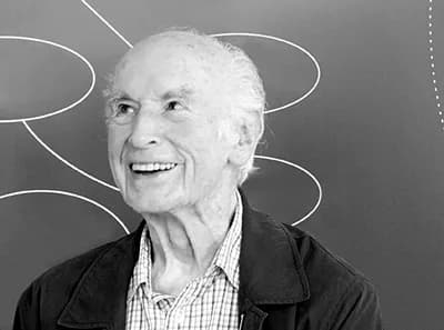 Albert Hofmann - Albert Hofmann während eines Gesprächs "Über Schönheit" im Helmhaus Zürich. Albert Hofmann during a discussion "about beauty" at the Zürich Helmhaus.