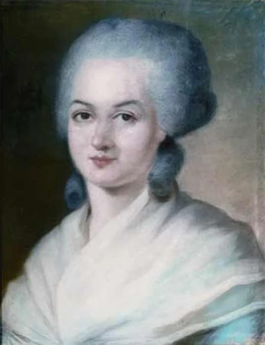 Olympe de Gouges - Detail of Kucharski's portrait of Olympe de Gouge