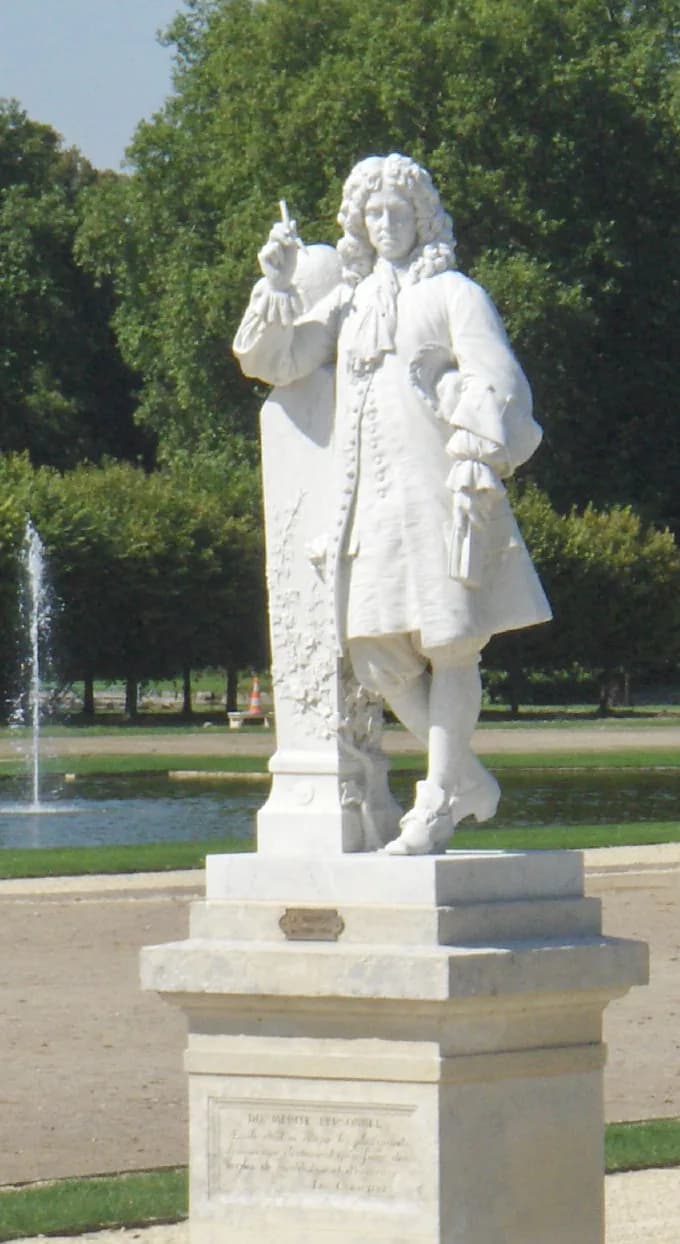 Jean de La Bruyère - Statue (1882) of Jean de La Bruyère (1645-1696) by Gabriel-Jules Thomas (1824-1905). Situated in Park of the Château de Chantilly.