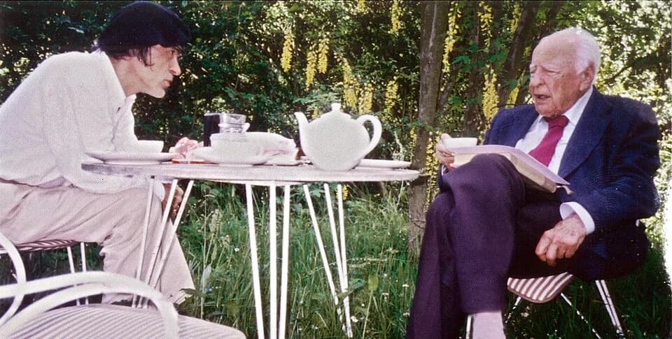 Hans-Georg Gadamer - Wassili Lepanto (links) und Hans-Georg Gadamer im Gespräch.