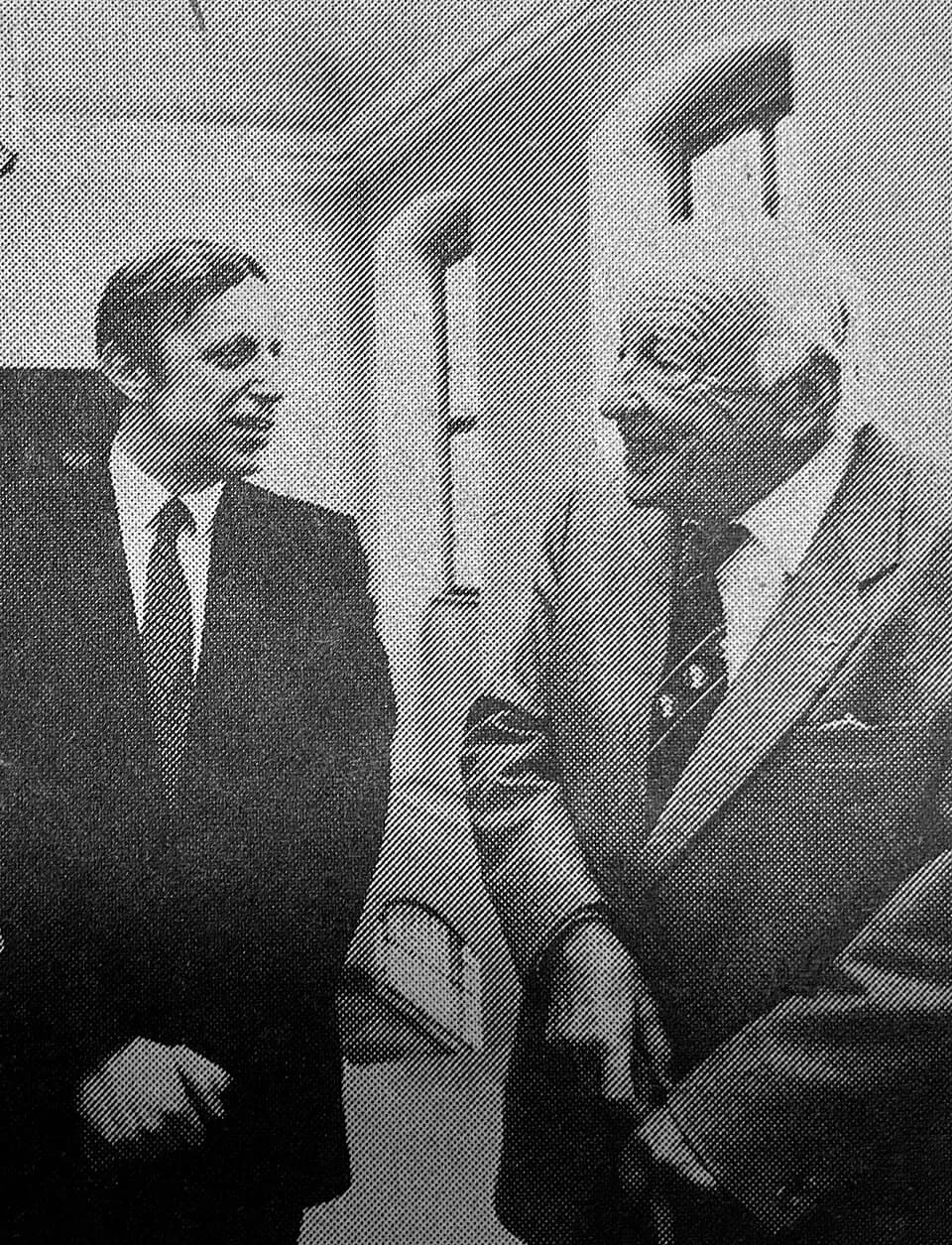 Hans-Georg Gadamer - Wolfgang Wieland and Hans-Georg Gadamer 1988 in Heidelberg