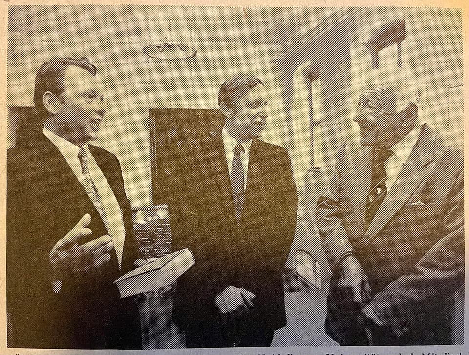 Hans-Georg Gadamer - Prof. Wolfgang Wieland and Prof. Hans-Georg Gadamer in Heidelberg, 1988