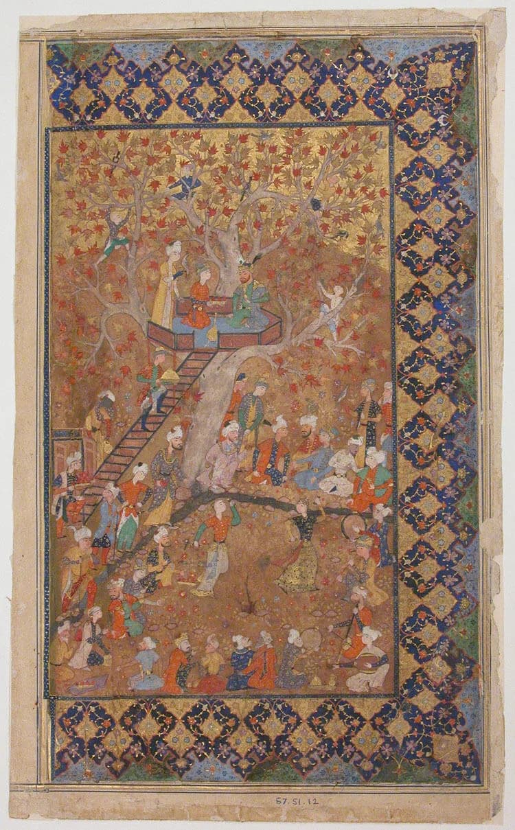 Amir Khusrau - Folio from an illustrated manuscript; Codices