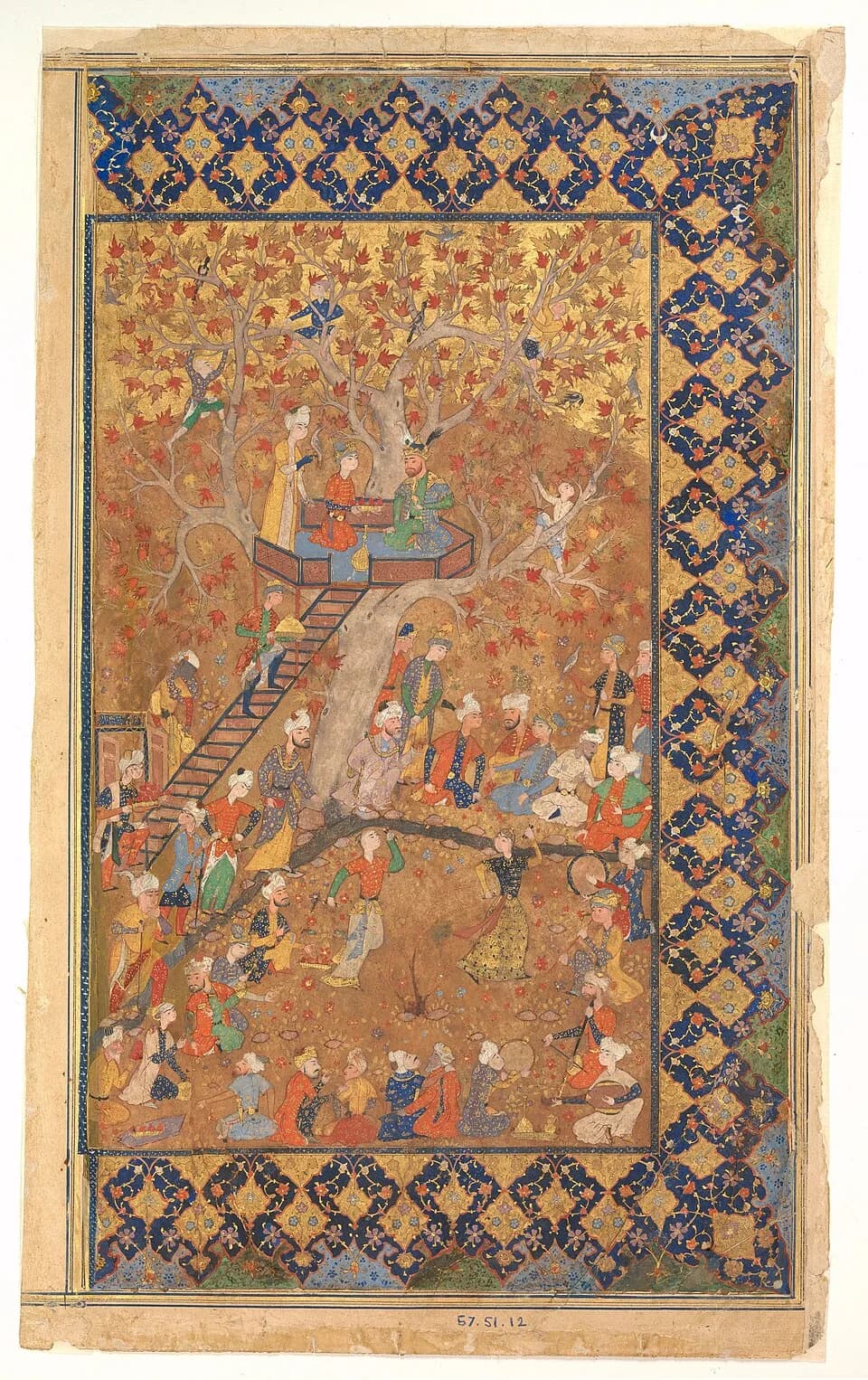 Amir Khusrau - Folio from an illustrated manuscript; Codices, Attributed to Iran, Shiraz