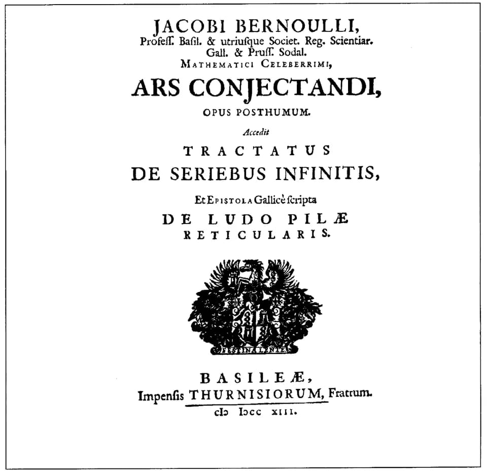 Jacob Bernoulli - Ars Conjectandi of Jakob Bernoulli, 1713 (1160x1130).png