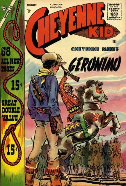 Gerónimo Gerónimo - Cover art of Cheyenne Kid #11, Harvey Comics, February 1958