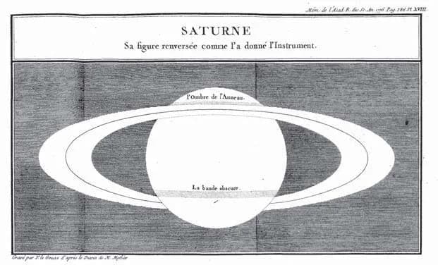 Charles Messier - A drawing of Saturn by Charles Messier