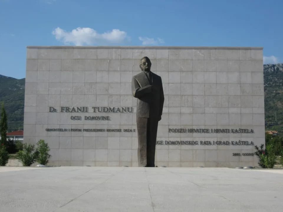 Franjo Tuđman - Monument in a tribute of dr. Franjo Tuđman in Kašteli, Croatia