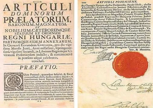 Charles VI, Holy Roman Emperor - Charles VI ratifies the articles of the Bratislava diet. Vienna, June 19, 1723