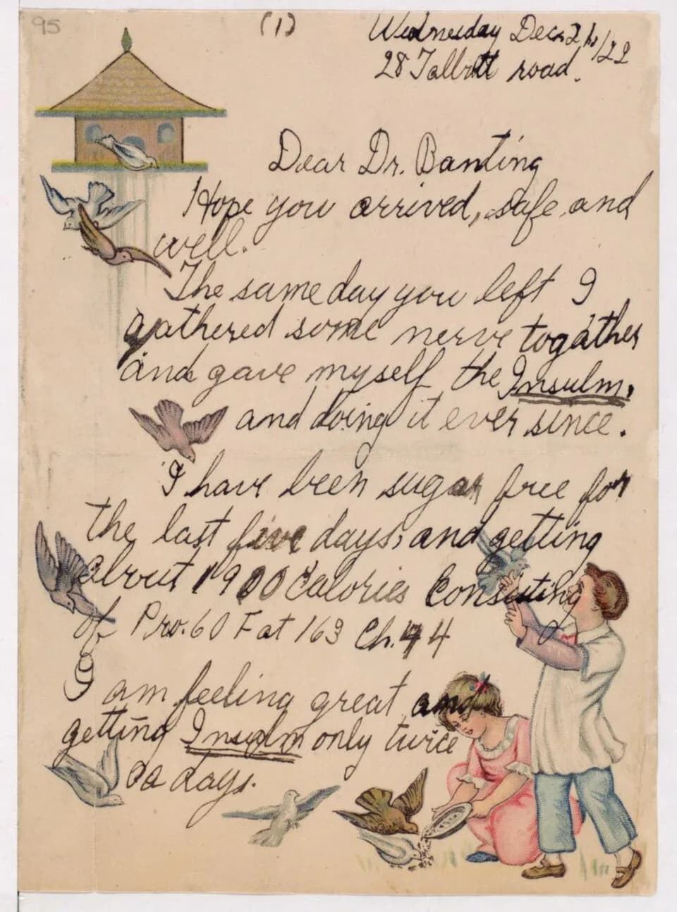 Frederick Banting - Title: Letter to Dr. Banting 21/12/1922
Author: Blaustein, Myra
Place/Date: [Baltimore], Dec 21 1922
Physical Description: 2 p. 14 x 10 cm.
Scope and Content: Item is an autograph 
