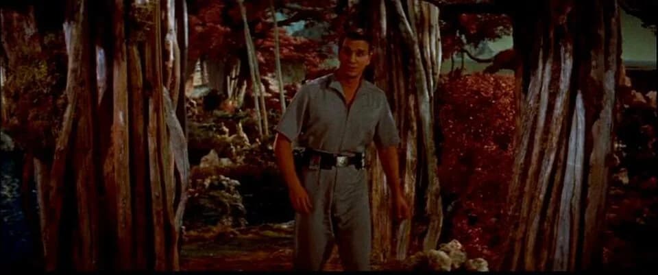 Leslie Nielsen - Screenshot of Leslie Nielsen from the trailer for the film Forbidden Planet.