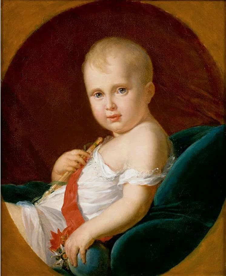 Napoleon II - Portrait de Napoleon II, enfant, par Gérard, oil on canvas, 61.2 x 50.3 cm, Versailles