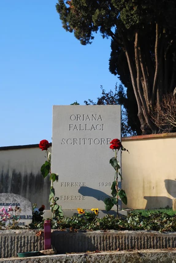 Oriana Fallaci - "Agli Allori" evangelical cemetery, Florence, Italy. Grave: Oriana Fallaci (29 June 1929 - 15 September 2006) Italian journalist, author, and political interviewer.