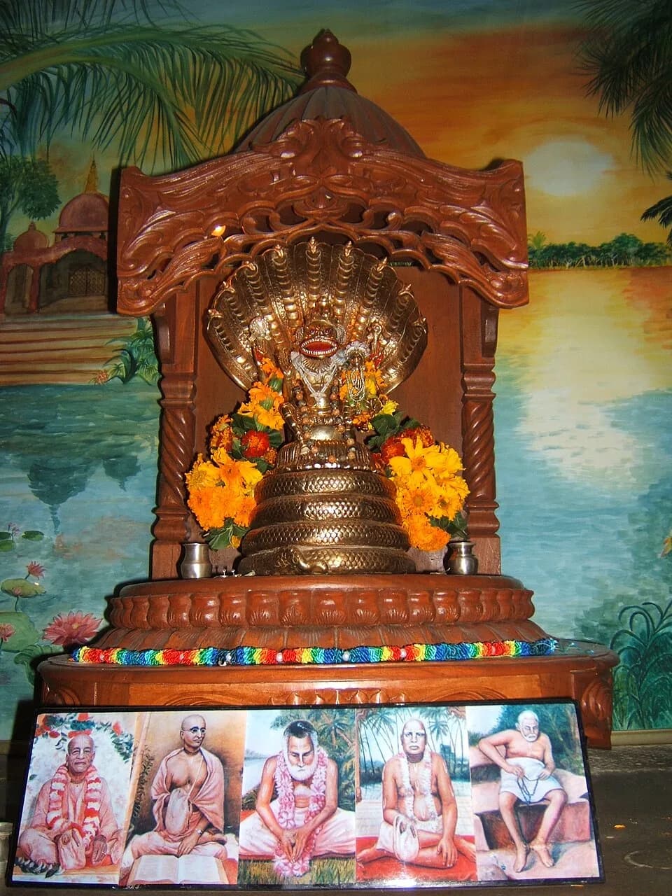 A. C. Bhaktivedanta Swami Prabhupada - Sri Sri Laksmi Narasimha Deities at Nueva Vrajamandala Hare Krishna farm in Spain