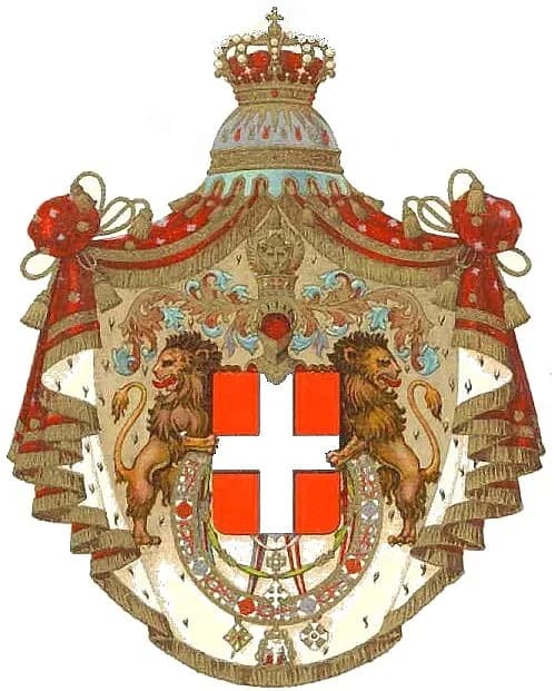 Victor Emmanuel III of Italy - Coat of arms of Victor Emmanuel III of Italy (without the banner that is at topped with a golden savoy eagle).