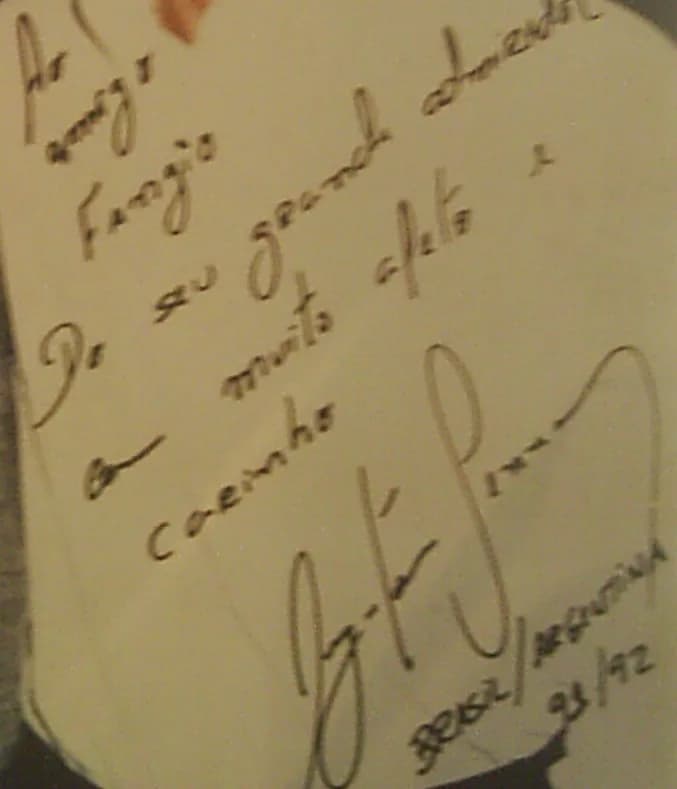 Juan Manuel Fangio - autografo de Juan Manuel Fangio