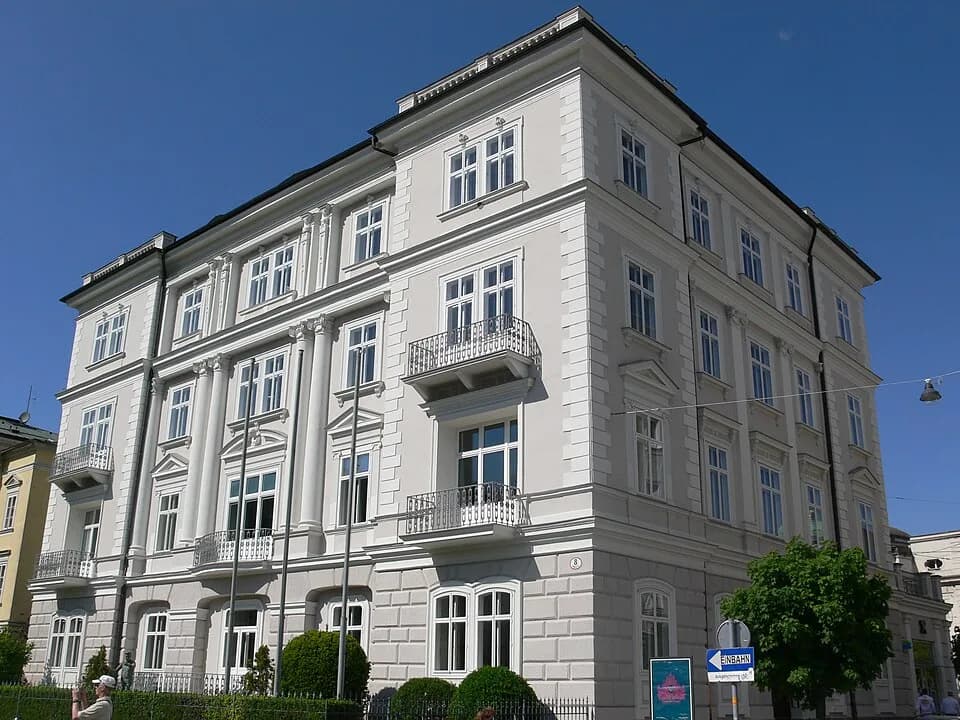 Herbert von Karajan - Salzburg, (vermeintliches) Geburtshaus Herbert von Karajans, J.-F.-Hummel-Str. 1 (beim Makartsteg)