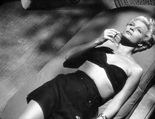 Errol Flynn - Screenshot of Rita Hayworth in the trailer for the film w:The Lady from Shanghai
