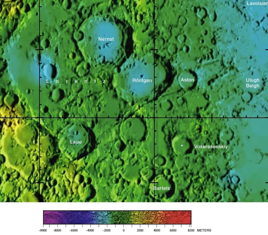 Francis William Aston - Part of the USGS Moon far side chart