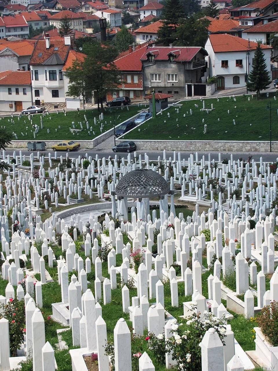 Alija Izetbegović - Islamic cemetery on a hill in Sarajevo.