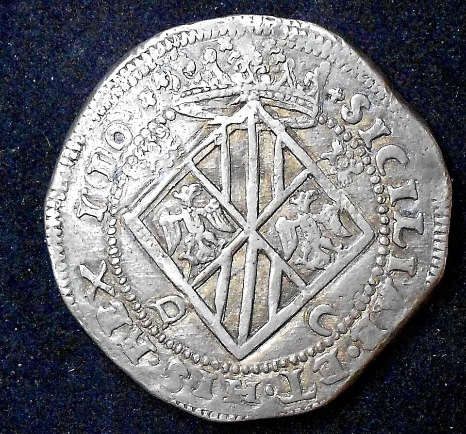 Philip III of Spain - Moneda de un Scudo de Felipe II de Sicilia
Leyenda: Rey de Sicilia y España·1610