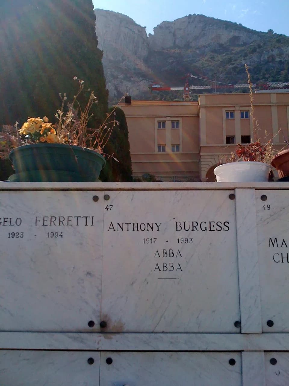 Anthony Burgess - The resting place of the ashes of Anthony Burgess, author, in Monaco cemetry.
