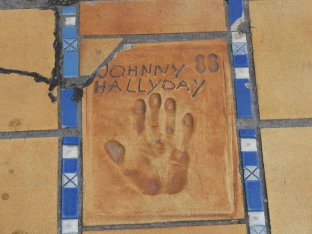 Johnny Hallyday - Handabruck von Johnny Hallyday in Cannes
