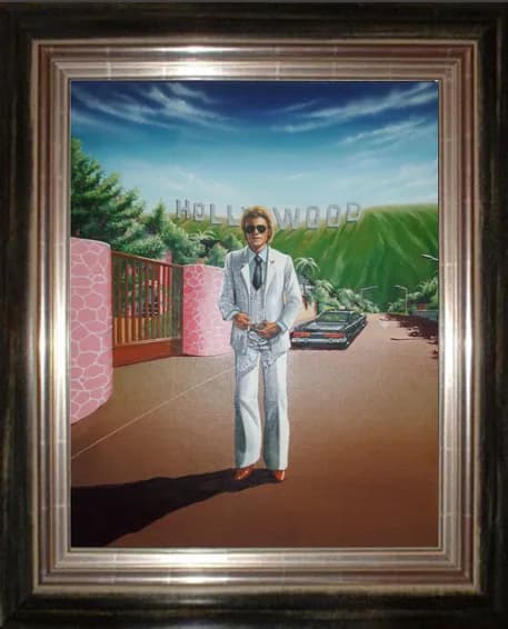 Johnny Hallyday - Illustration créée pour faire la couverture de l'album Hollywood de Johnny Halliday