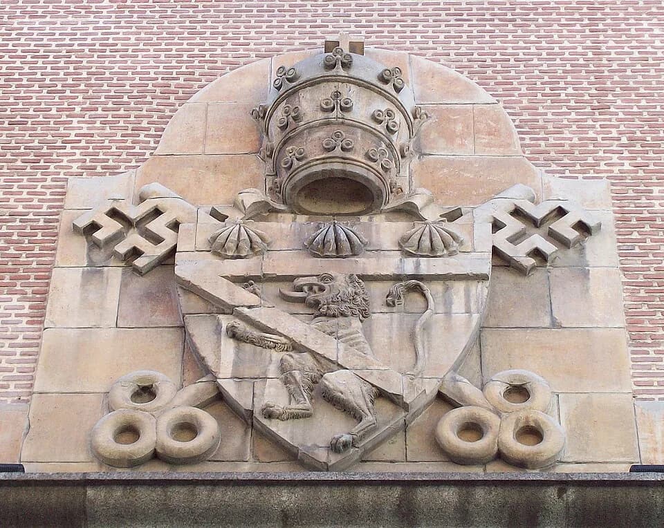 Innocent VI - Papal coats of arms of Innocent VI. Detail of the west façade of the Iglesia de San Ginés ("Parish Church of St. Genesius"), in Madrid (Spain).